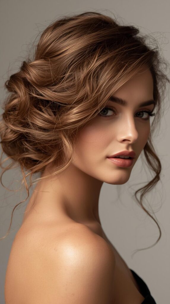 6. Loose Curly Updo