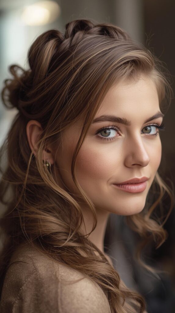 7. Half-Up Updo Style