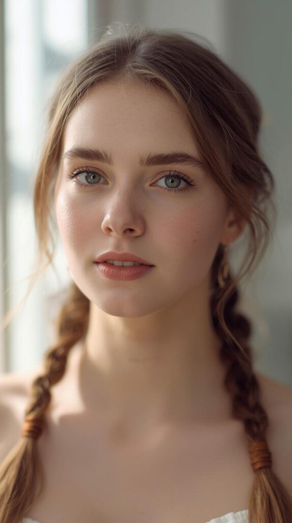 7. Low Twin Ponytails