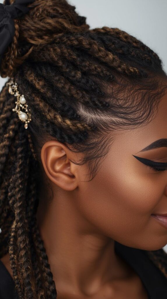 8. Passion Twists with Subtle Accessories