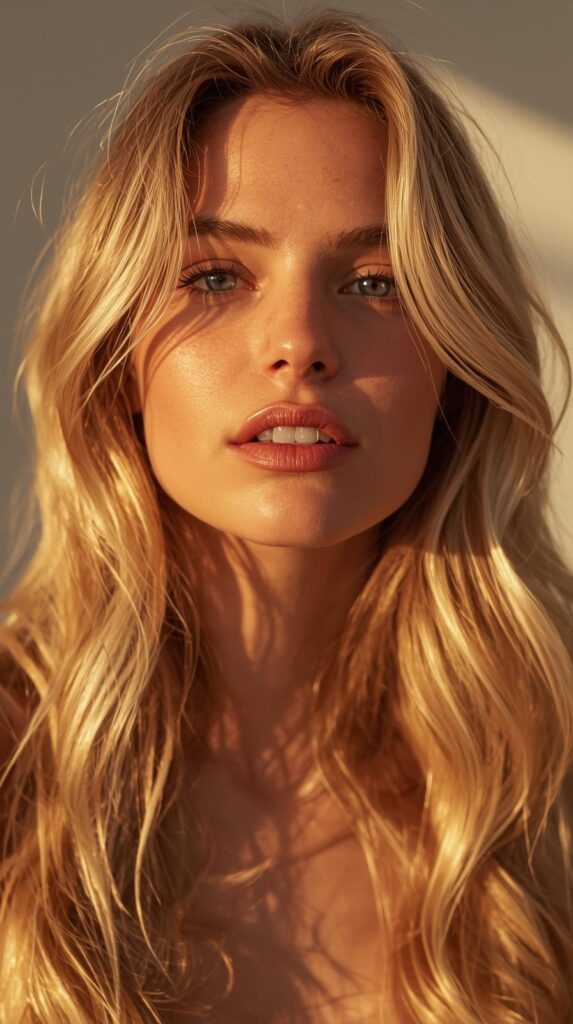 8. Sun-Kissed Golden Blonde Look