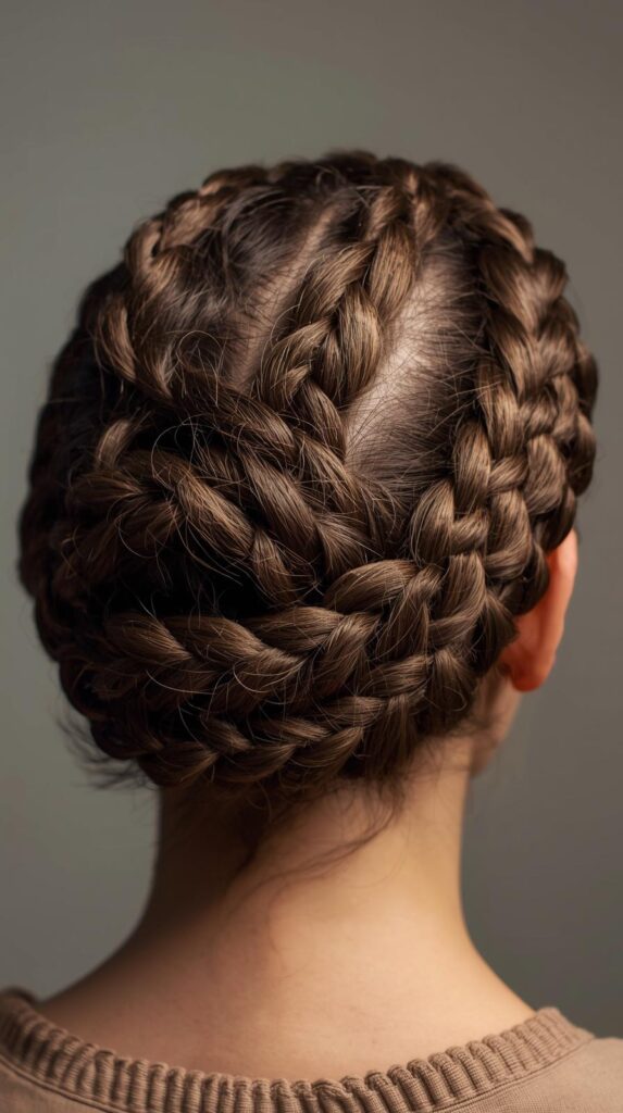 9. Braided Crown Updo
