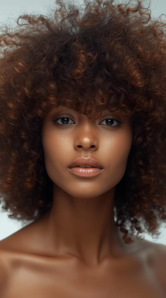 9. Curly Hair with Bangs or Fringe