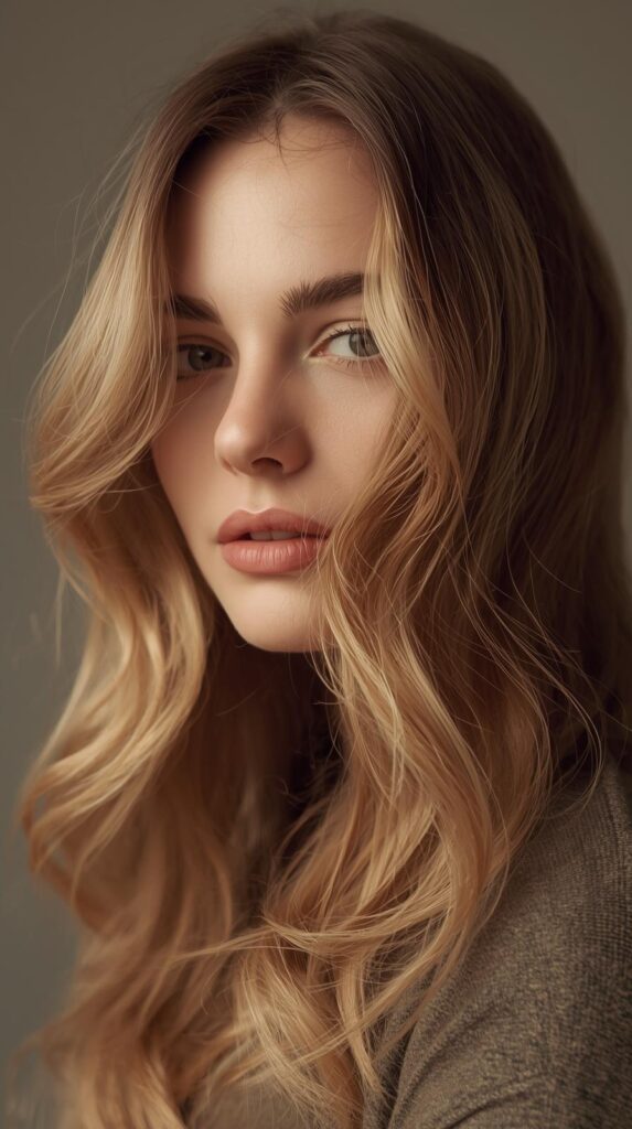 9. Side-Swept Hair with Soft Waves