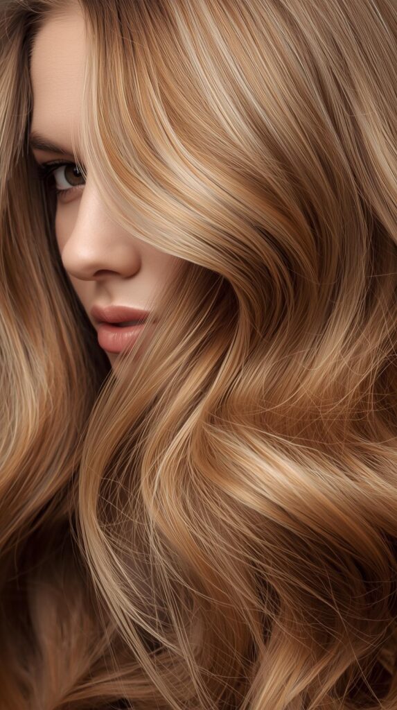 9. Wavy Styles Showcasing Blonde and Copper Hair Color