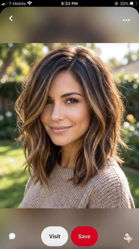 5. Simple Half-Up Style for Medium-Length Winter Hair