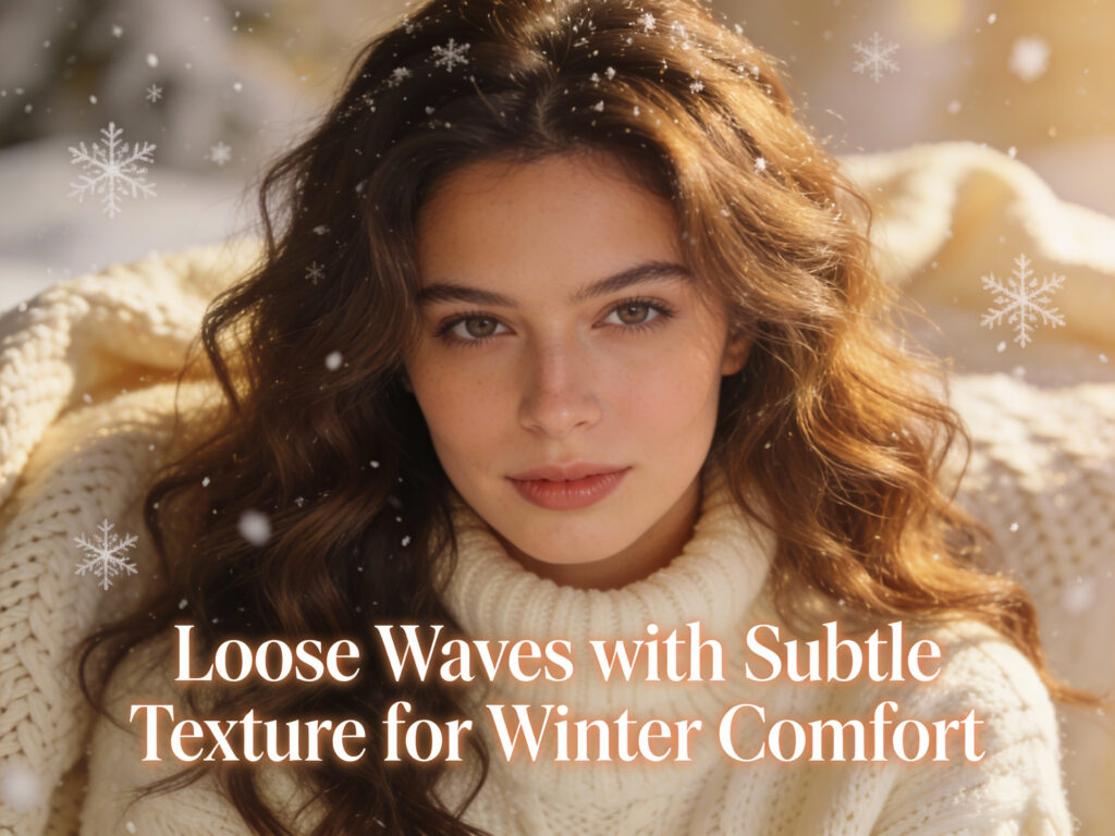 9. Natural Texture Look for Medium-Length Winter Hair