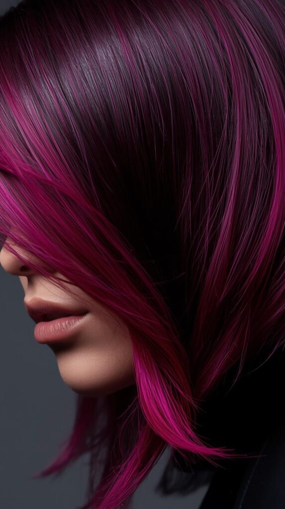 1. Deep Plum Blend with Magenta Dimension