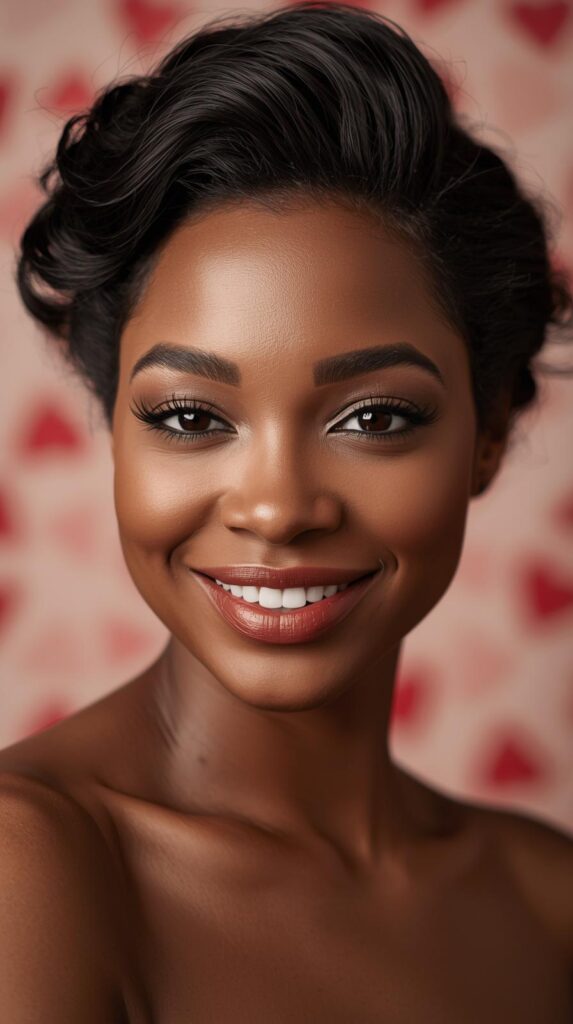 1. Defined Wash-and-Go for Valentine Day