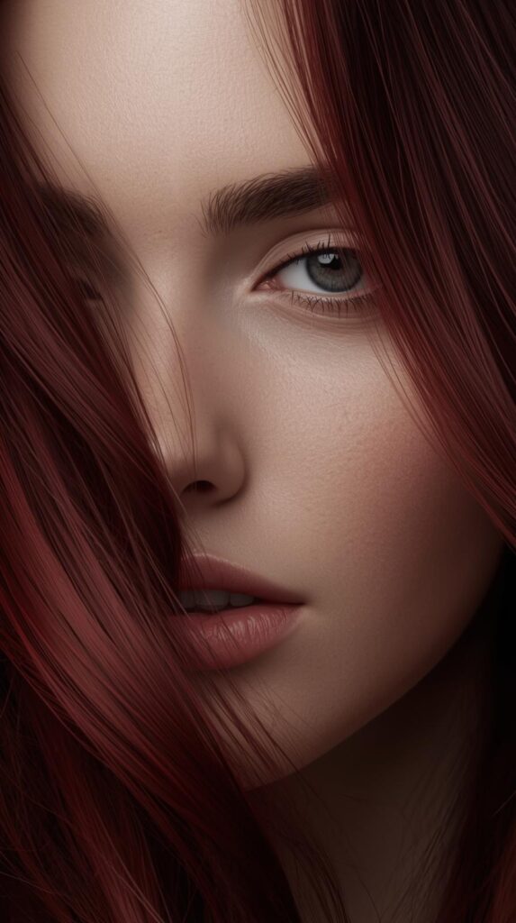 11. Dark Cherry Red Hair for Cool Skin Tones