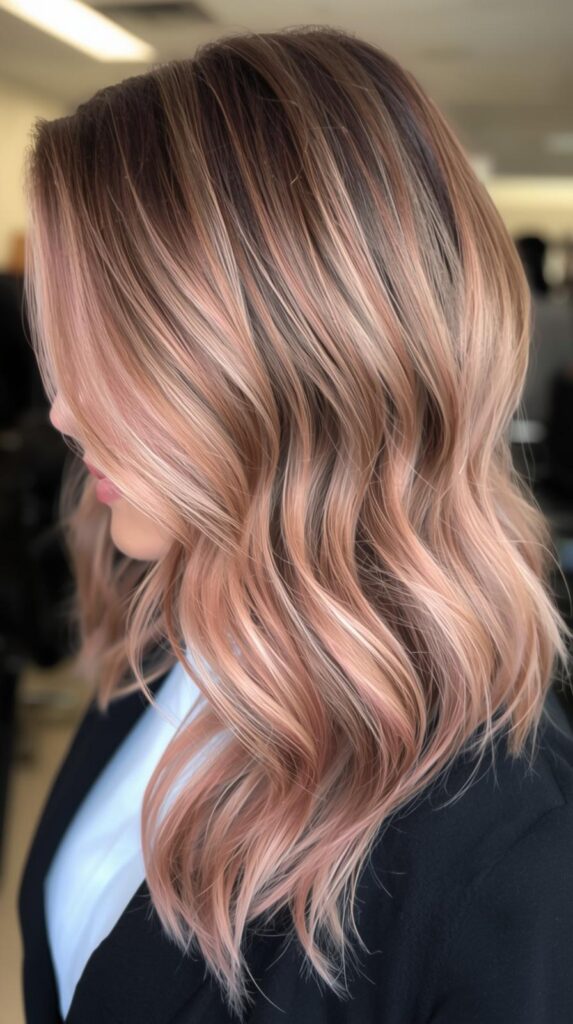 11. Dusty Pink Peekaboo for Professional Settings