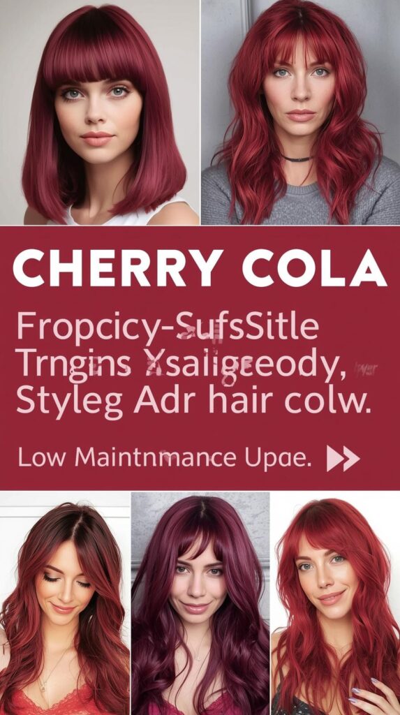 11. Low-Maintenance Cherry Cola Hair Color Ideas