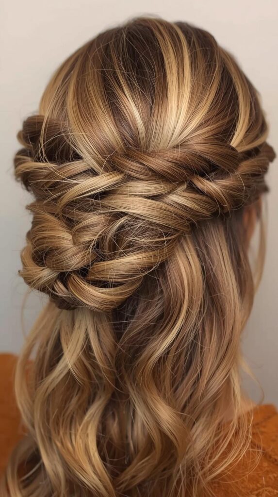 2. Half-Up Twisted Crown