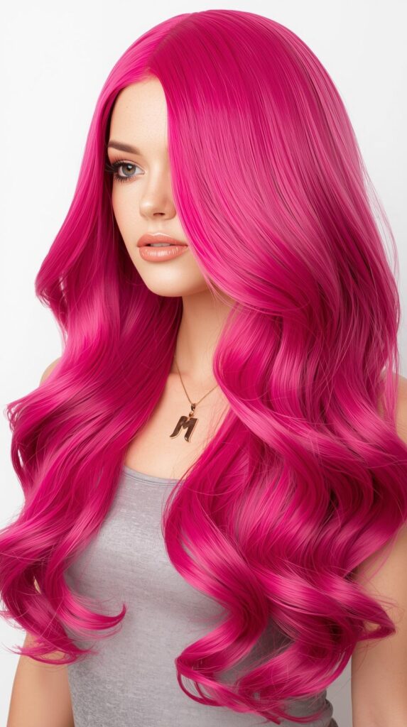 2. Hot Pink Body Wave Wig