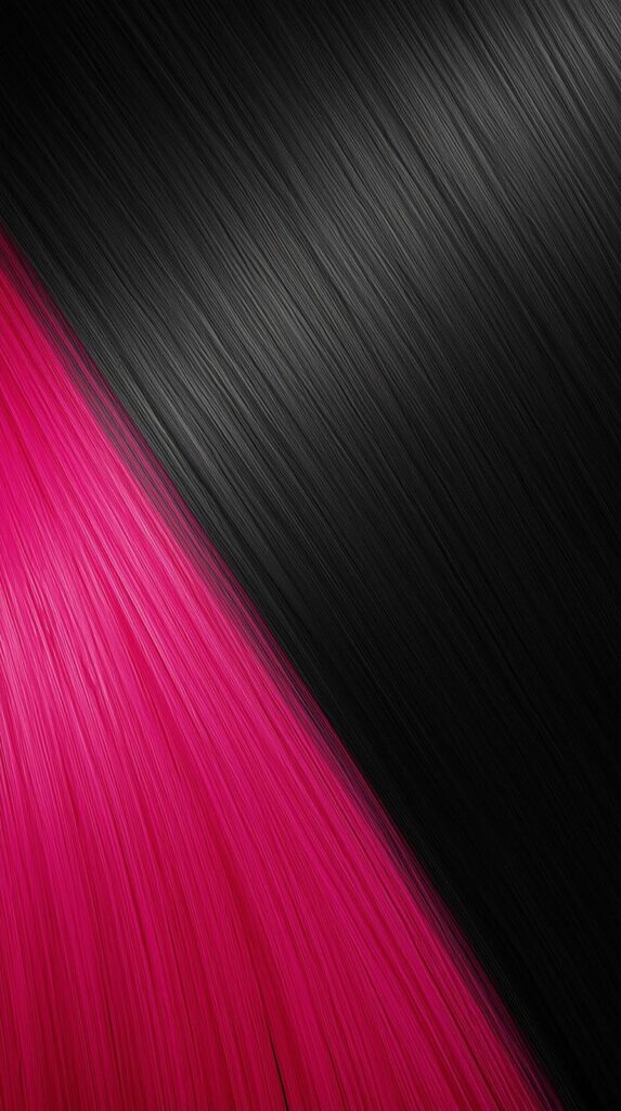 2. Hot Pink Under Black Hair for Bold Contrast