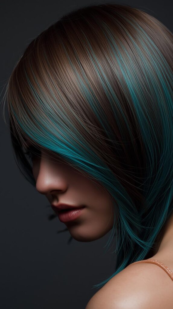 3. Bright Teal Contrast on Medium Brown