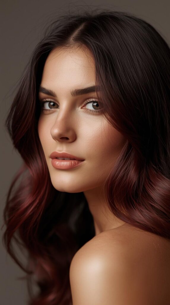 3. Deep Dark Cherry Red Hair for Natural Brunettes