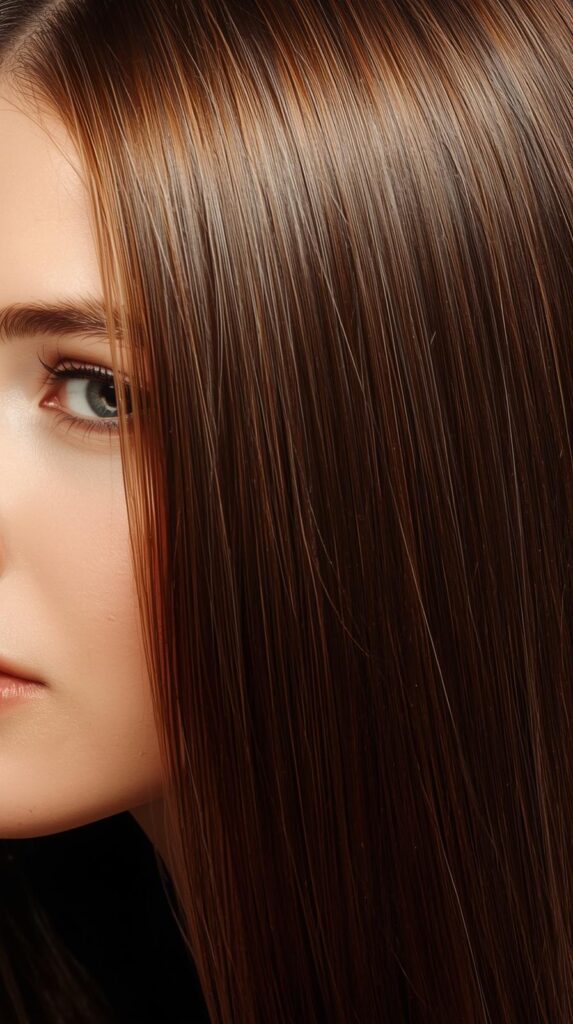 3. Sleek Straight Hair with Shine Finish