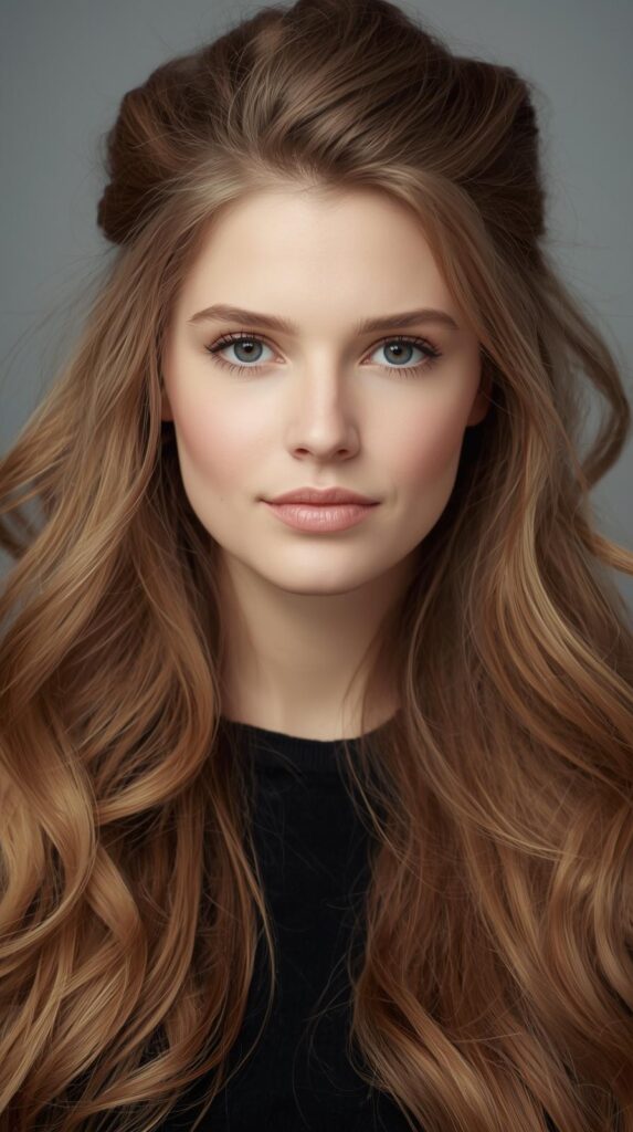 4. Half-Up Half-Down with Soft Curls