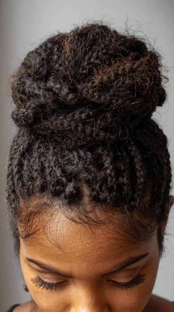 5. Chunky Two-Strand Twist Updo