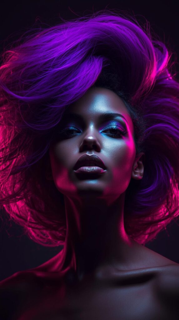 5. Neon Purple and Magenta Statement Look