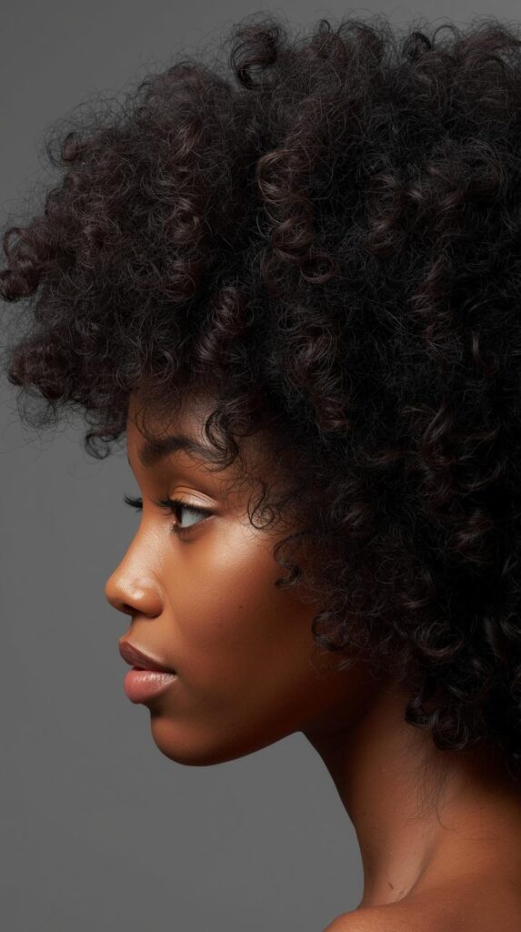 6. Curly Afro with Defined Shape