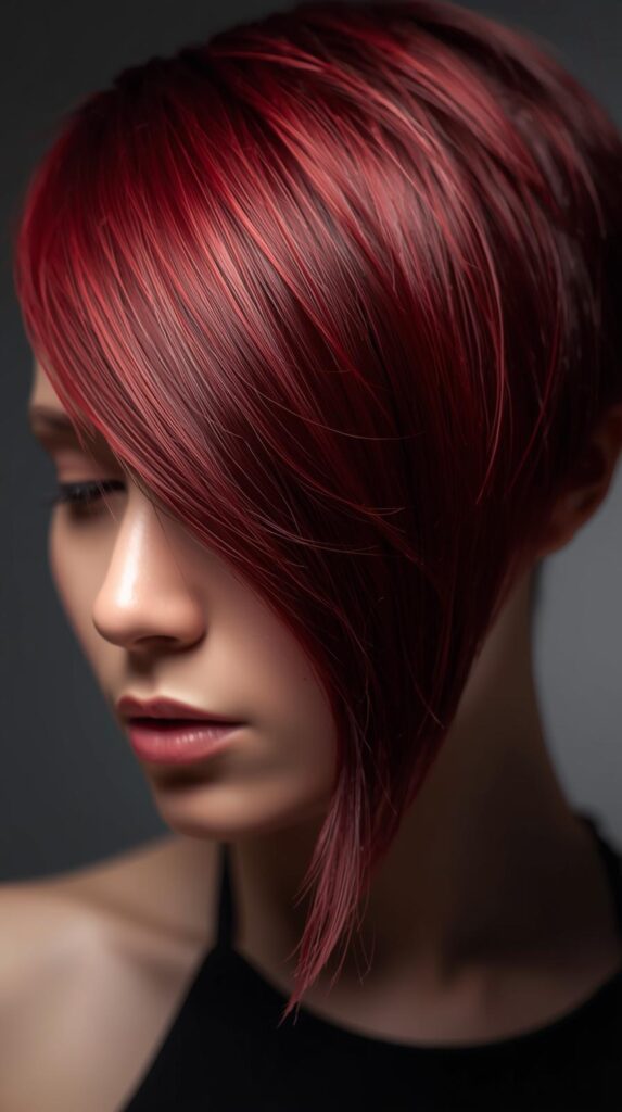 6. Dark Cherry Red Hair for Short Hairstyles