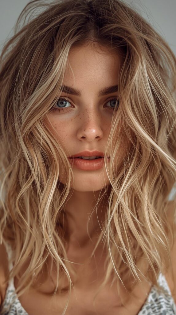 6. Textured Beachy Blowout for Casual Days