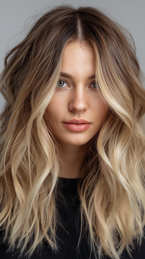 6. Wavy Hair with Blonde Peekaboo