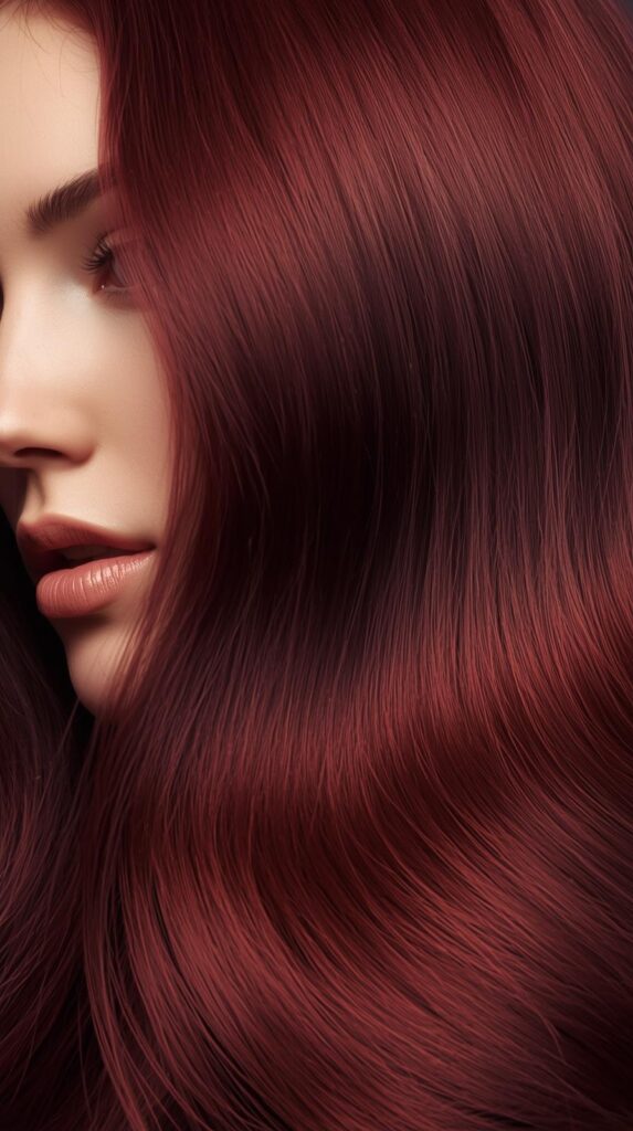 7. Cherry Cola Hair Color for Long Hairstyles
