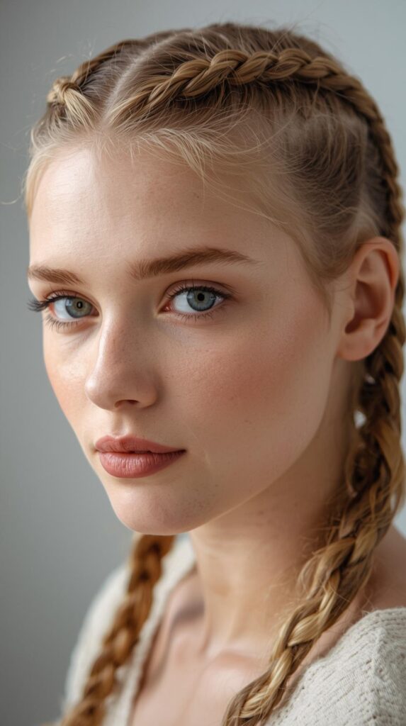 9. Blonde Peekaboo with Braids