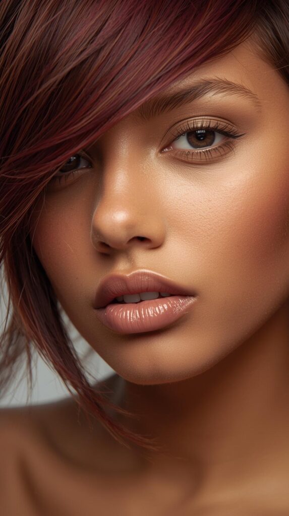 9. Cherry Cola Hair Color for Warm Skin Tones