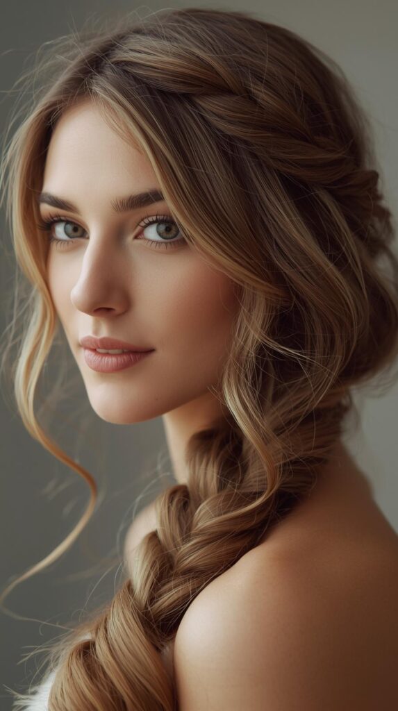 9. Waterfall Braid with Loose Waves