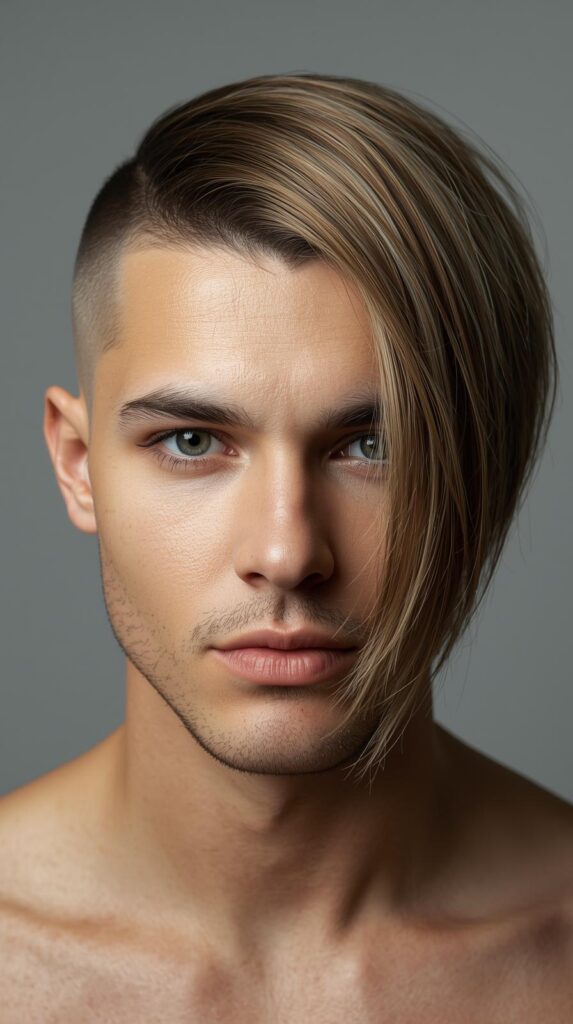 1. Classic Half Shaved Hairstyle