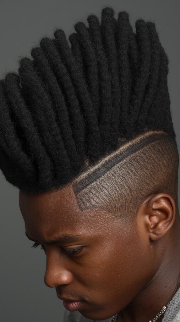1. Classic Mohawk Dreadlocks