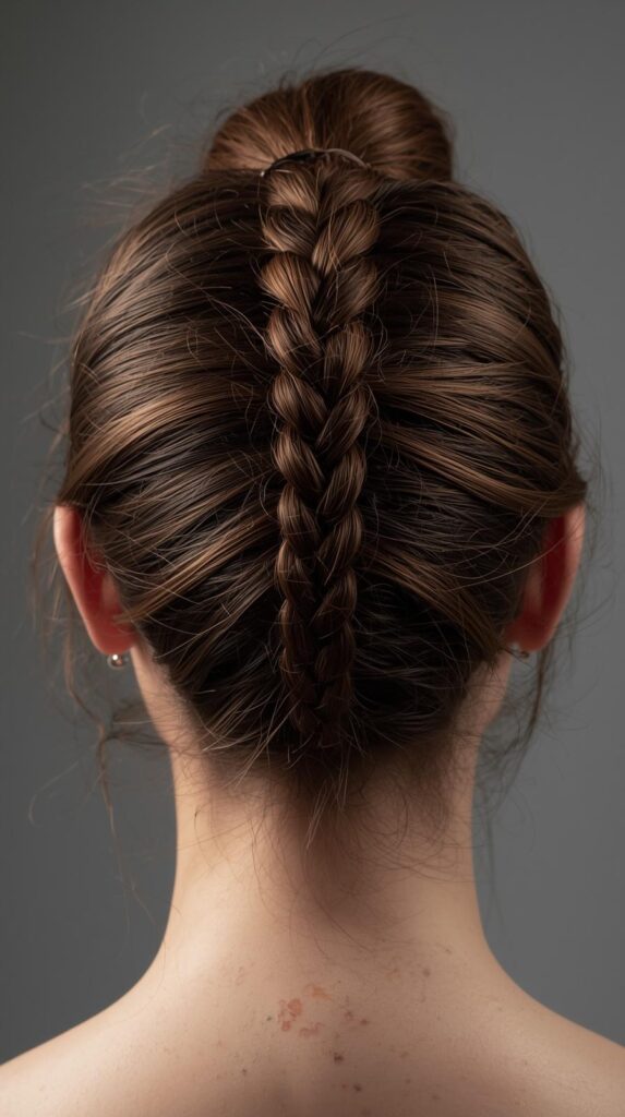 1. High Ponytail with Braided Base
