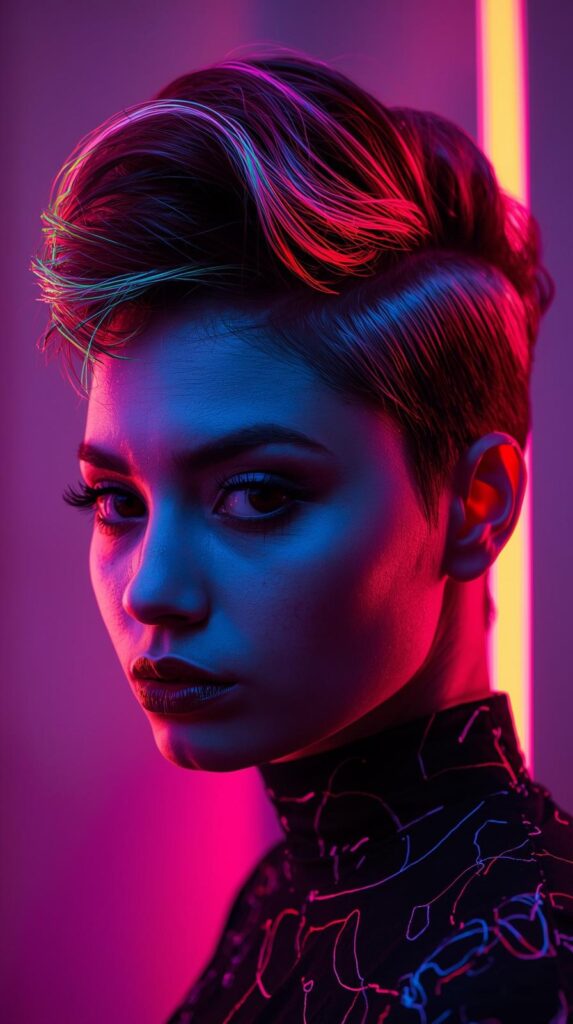 10. Neon Peekaboo for Bold Personalities