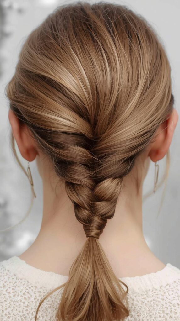 10. Twisted Low Ponytail