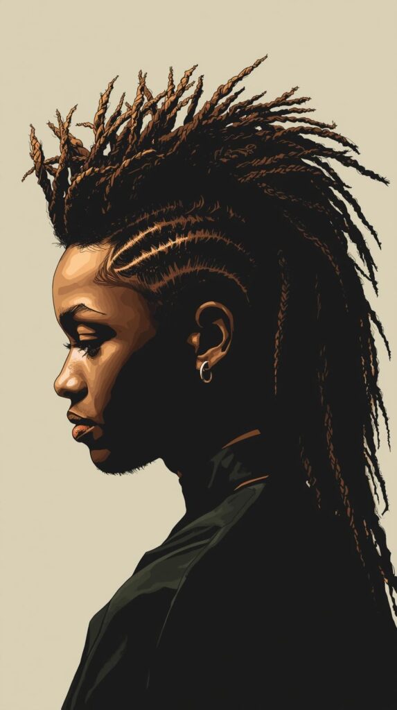 11. Dreadlock Mohawk Updo