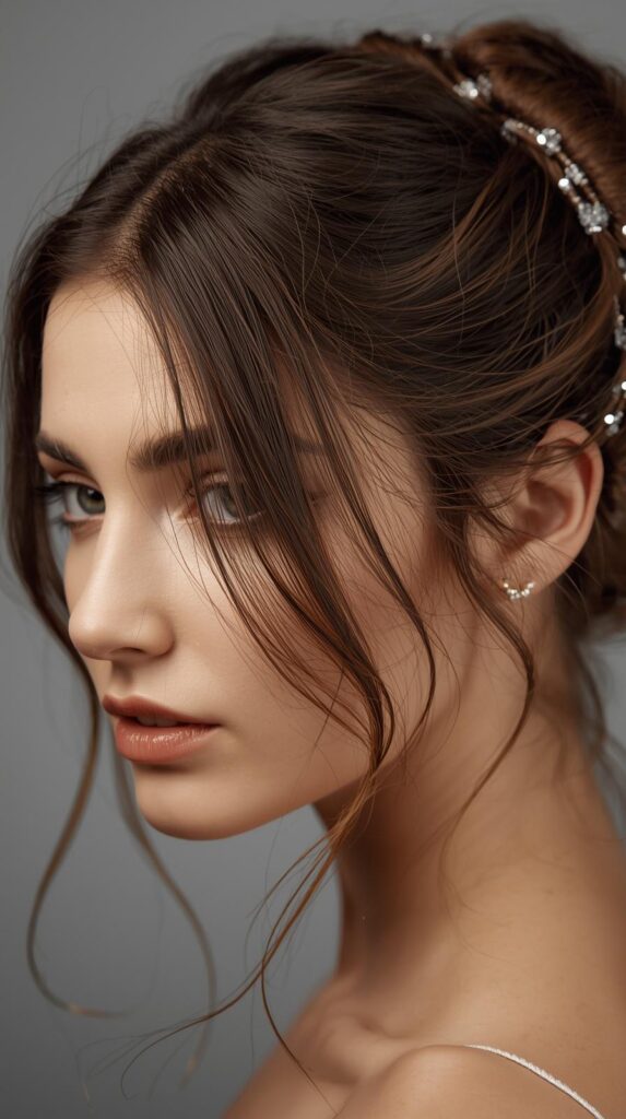 11. Half-Up Hairstyle to Showcase Peekaboo Magic