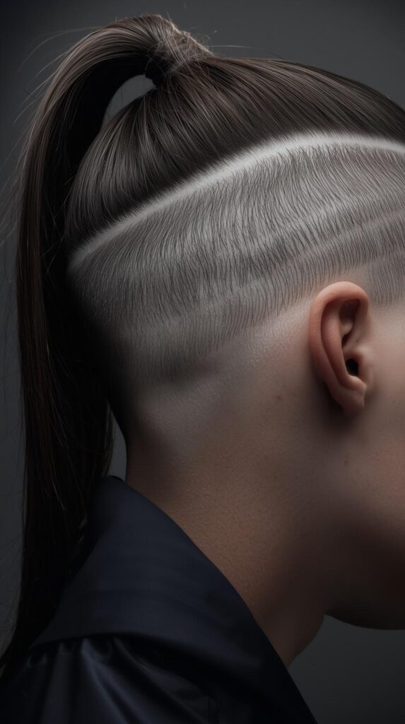 11. Shaved Ponytail Undercut