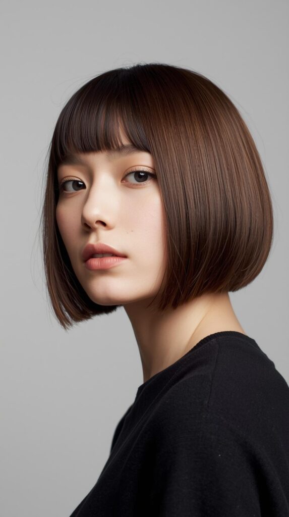 12. Chin Length Sleek Straight Cut