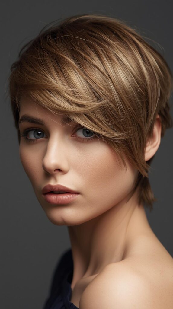 2. Layered Textured Pixie