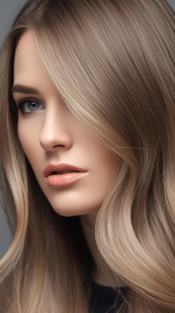 3. Ash Blonde Balayage for a Cool Finish