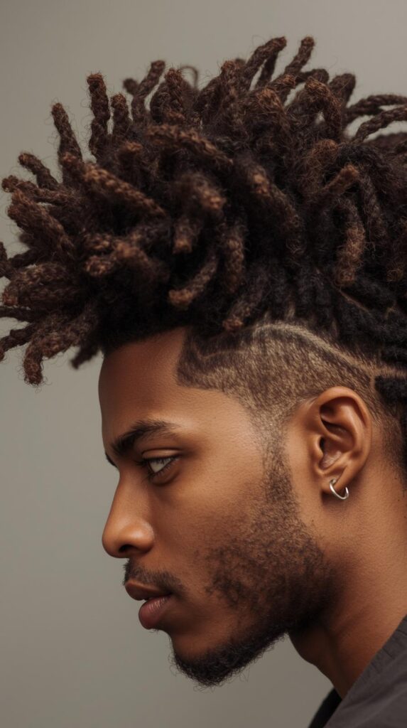 3. Curly Dreadlock Mohawk