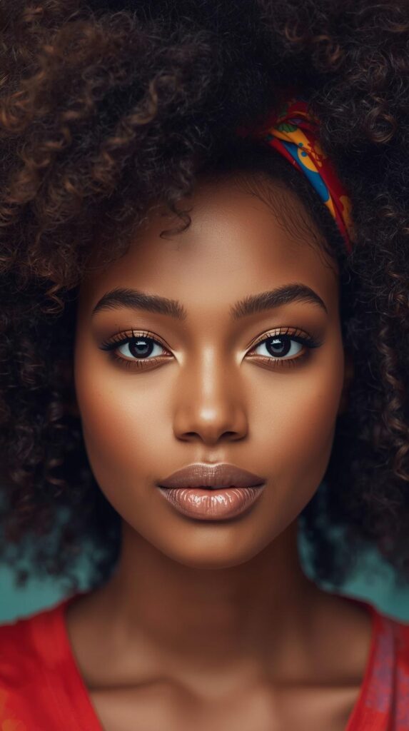 3. Curly Puff with Headband