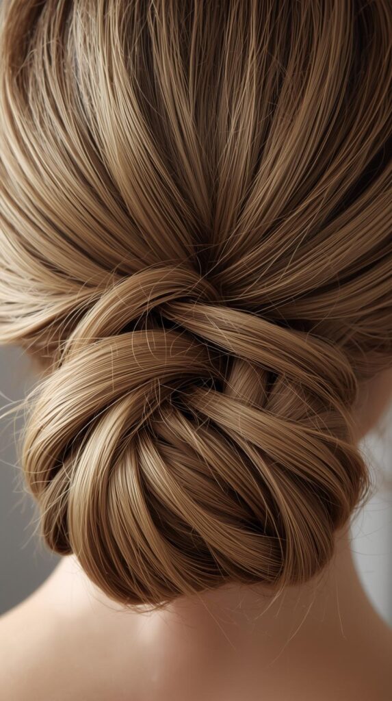 3. Low Braided Bun
