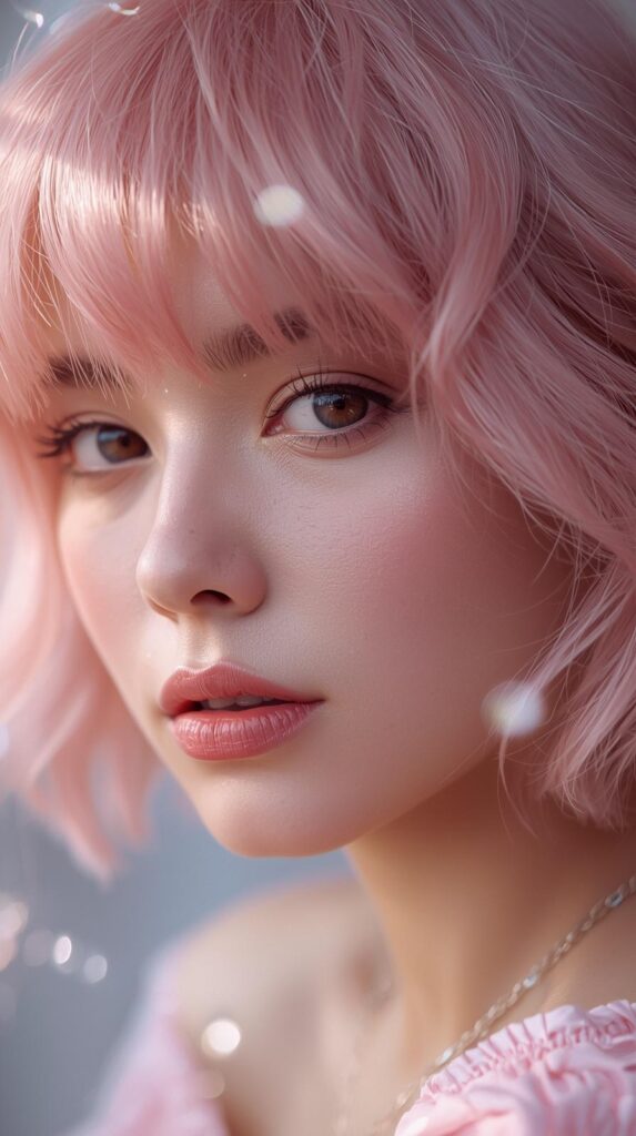 3. Pastel Pink Short Hair Color