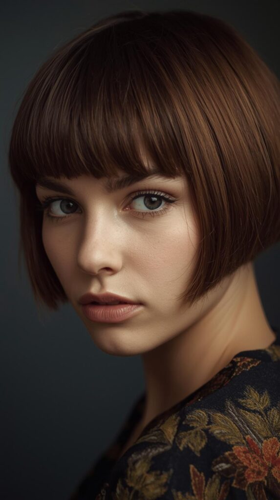 3. Short Rachel Haircut with Curtain Bangs