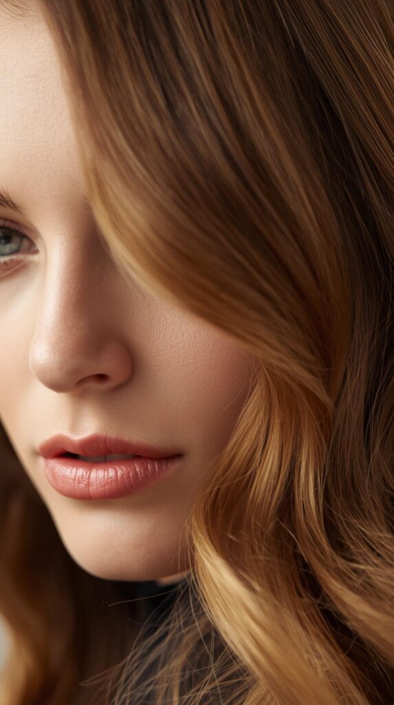 4. Face-Framing Caramel Highlights